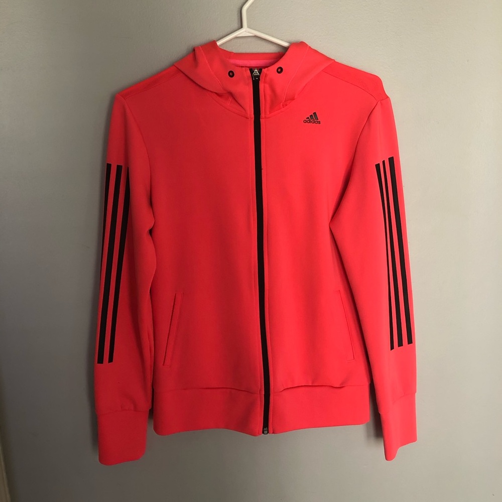 Adidas Neon pink zip up jacket (climacool)